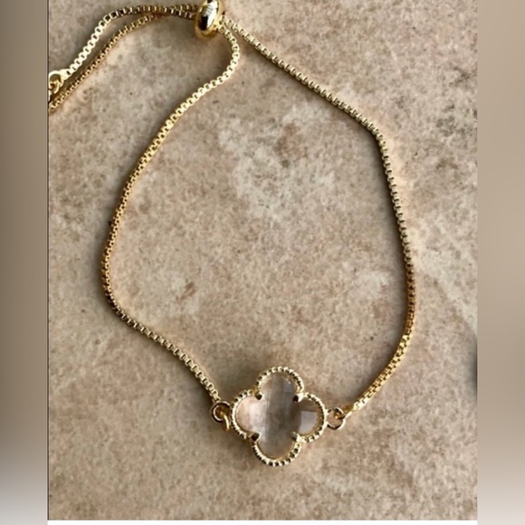 🔥SALE Burgundy wine clover bracelet - Picture 7 of 8